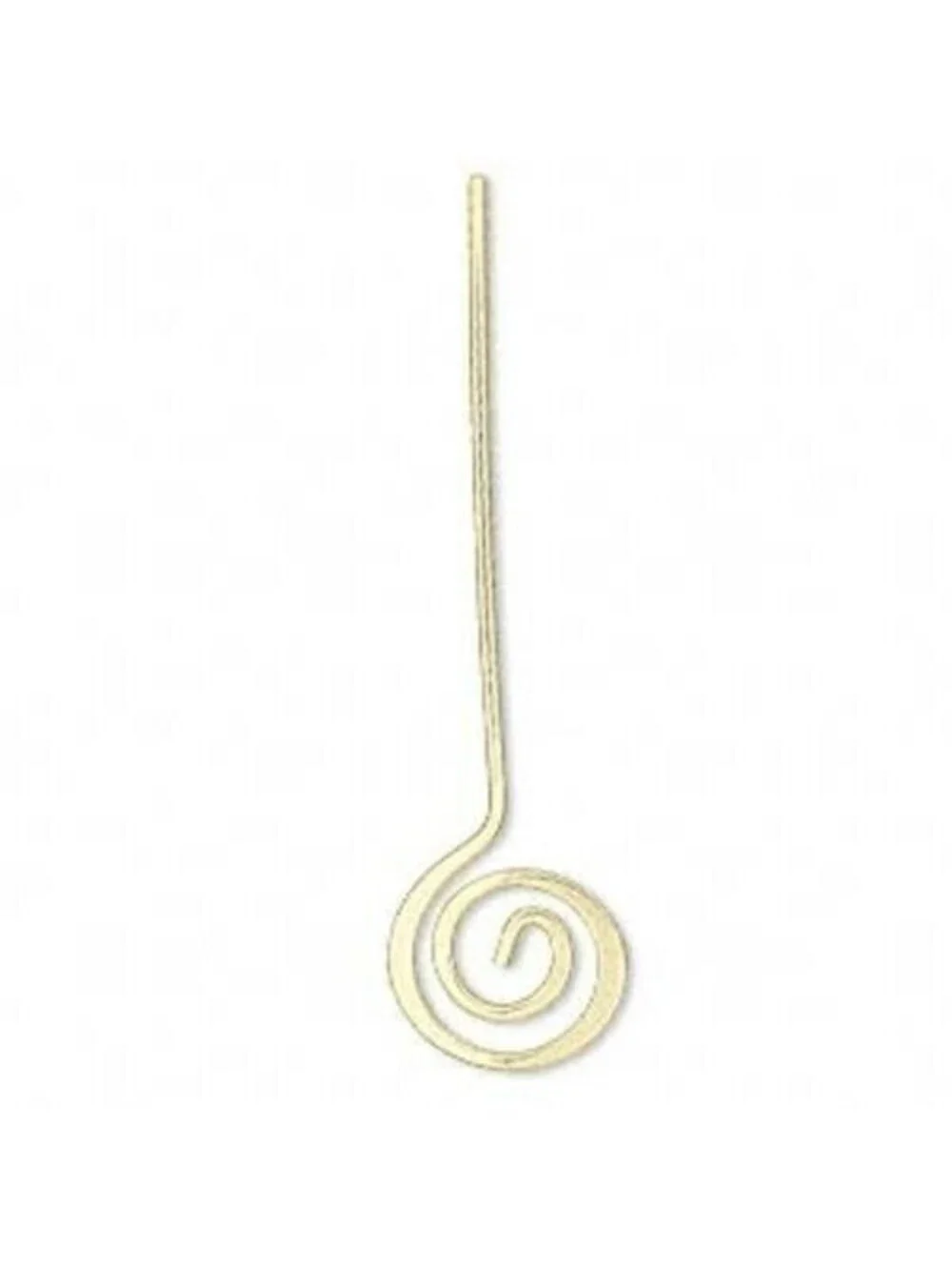 Gold 14K Plated Fancy Spiral Swirl Hammered Look Head Pins Findings 8 pcs